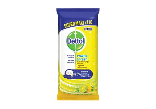 Dettol Multi Reinigings Maxi Doekjes Citroen 110 Stuks