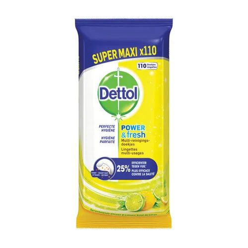Dettol Multi Reinigings Maxi Doekjes Citroen 110 Stuks