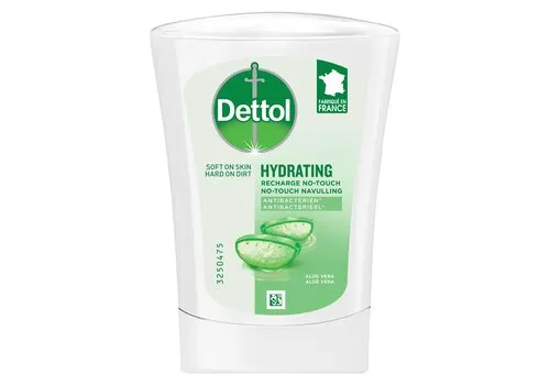 Dettol No-Touch Automatische Zeepdispenser Zilver Aloe Vera Navulling 250 ML