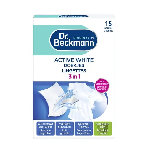 Dr. Beckmann Active White Sheets 15 Stuks