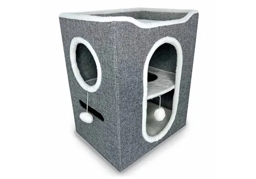 Duvo+ Kattenhuisje Gene 46x36x58CM grijs