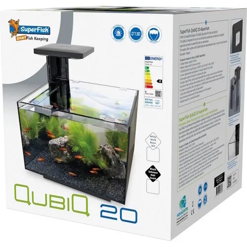 SuperFish Qubiq 20 Zwart |ca. 32 x 32 x 33,5 cm