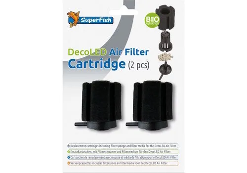 SuperFish Deco Led Air Filter Cartridge 2 Stuks SuperFish Deco Led Air Filter Cartridge 2 Stuks