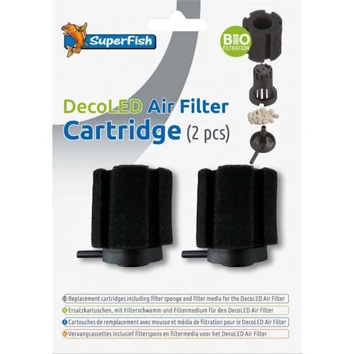 SuperFish Deco Led Air Filter Cartridge 2 Stuks
