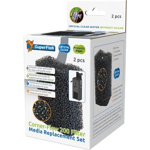 SuperFish Corner Filter 200 Media Vervang Set