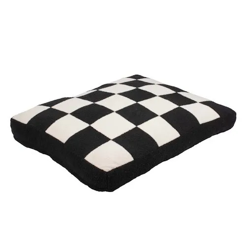 Coockoo Hondenkussen Cozy Block Zwart/Wit