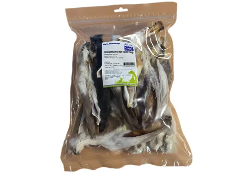 Junai.nl Konijnenoren met vacht 250gr
