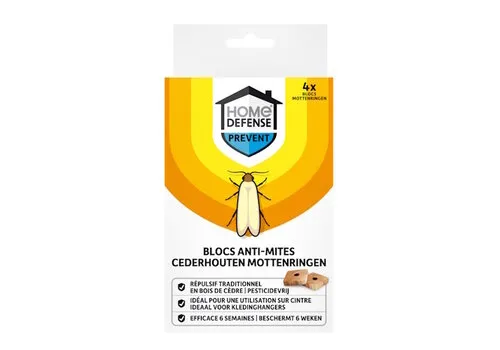Home Defense Kledingmotten ringen 4 stuks