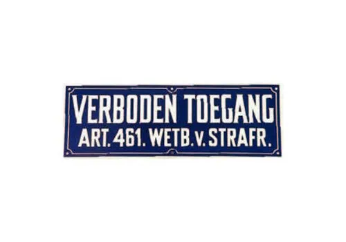 Junai.nl Bordje Verboden Toegang