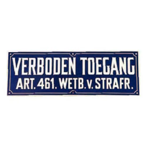 Junai.nl Bordje Verboden Toegang