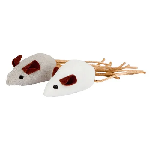 Kerbl Muis grijs/wit 7 Centimeter 2 stuks
