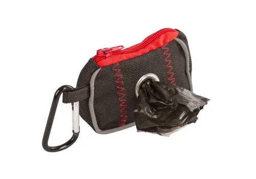 Kerbl Poepzak Dispenser Zwart/Rood Nylon