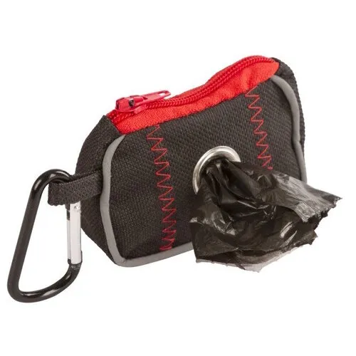 Kerbl Poepzak Dispenser Zwart/Rood Nylon