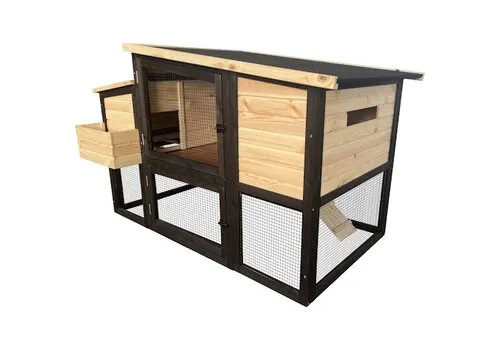Duvo+ Woodland Design konijnenhok Bunny Barn houtkleurig | 147 x 80 x 93 cm