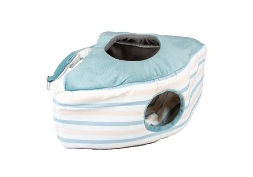 Duvo+ Striped hoekhuis pluche meerkleurig