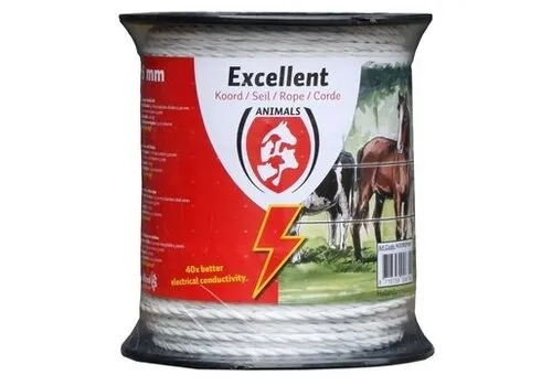 Excellent Koord 200 meter 6mm Wit PREMIUM