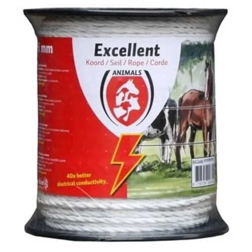 Excellent Koord 200 meter 6mm Wit PREMIUM