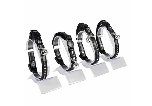 Duvo+ Kattenhalsband Leder & Diamanten 20-30CM / 10MM