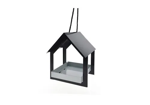 Tweetfeed Hangende voedertafel antraciet/wit - metalen voederhuis
