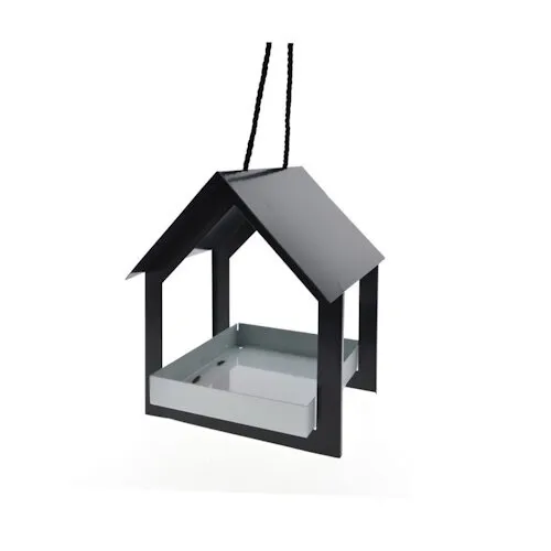 Tweetfeed Hangende voedertafel antraciet/wit - metalen voederhuis
