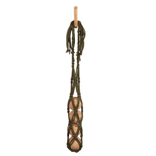 Tweetfeed Vetbolhouder macramé Indy - trendy houder van gerecycled touw