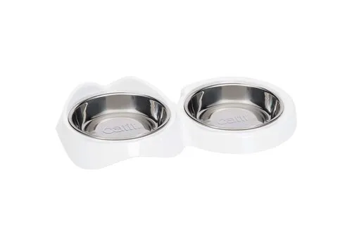 Cat It Dubbele Voerbak met 2 RVS bakjes – 2 × 200 ml Cat It Dubbele Voerbak met 2 RVS bakjes – 2 × 200 ml