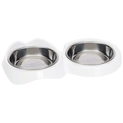 Cat It Dubbele Voerbak met 2 RVS bakjes – 2 × 200 ml Cat It Dubbele Voerbak met 2 RVS bakjes – 2 × 200 ml