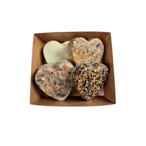 Tweetfeed Hartjes in luxe doosjes - 4 stuks