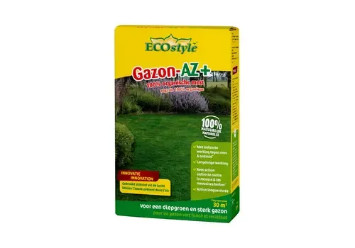 ECOstyle Gazon-AZ+ organische gazonmest - sterk en diepgroen gazon