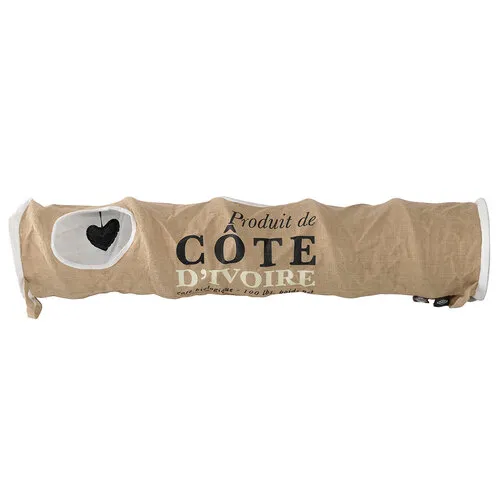 D&D Home Cat Tunnel Cote d’Ivoire Jute – 120×25×25 cm