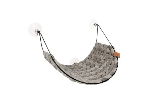 D&D Home Vensterbed “Sofia” – 46×34×51 cm (lichtgrijs & groen)