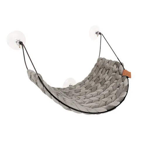 D&D Home Vensterbed “Sofia” – 46×34×51 cm (lichtgrijs & groen)