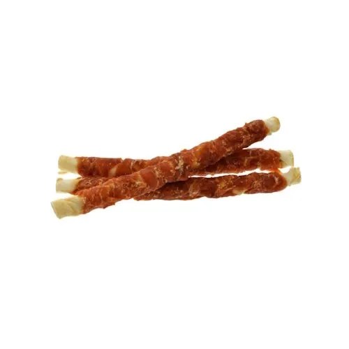 Zoolekker Rawhide stick met kip 24 cm bulk