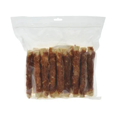 Zoolekker Rawhide stick met kip 18 cm bulk