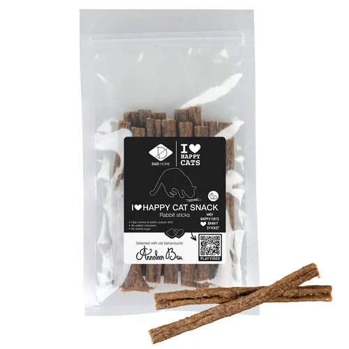 D&D Home I Love Happy Cat Snacksticks – Kip, Konijn, Rund, Kalkoen & Eend