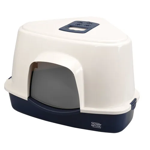 Ebi Kattentoilet Prism Wit/Donkerblauw L – 56×70×46 cm