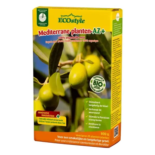 ECOstyle Mediterrane planten-AZ+ - organische mest voor gezonde en sterke planten