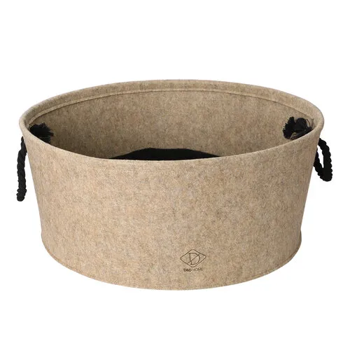 D&D Home Kattenmand Felt Vat Beige – L en XL