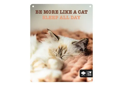 D&D Home I LOVE Happy Cats wandbord - 20x25 cm met quotes