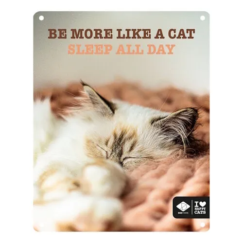 D&D Home I LOVE Happy Cats wandbord - 20x25 cm met quotes