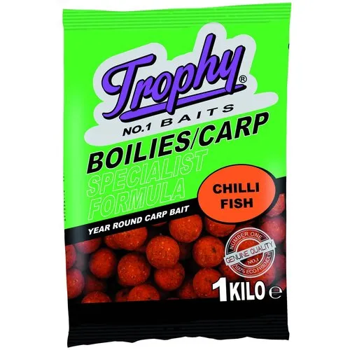 Trophy Baits Boilies Chili Fish 1KG - karperaas Trophy Baits Boilies Chili Fish 1KG - karperaas