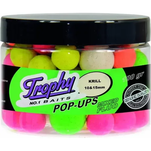 Trophy Baits Pop-Up Boilies Krill 10/15MM 70g - karperaas Trophy Baits Pop-Up Boilies Krill 10/15MM 70g - karperaas