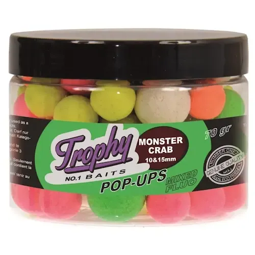 Trophy Baits Pop-Up Boilies Monstercrab 10/15MM 70g - karperaas
