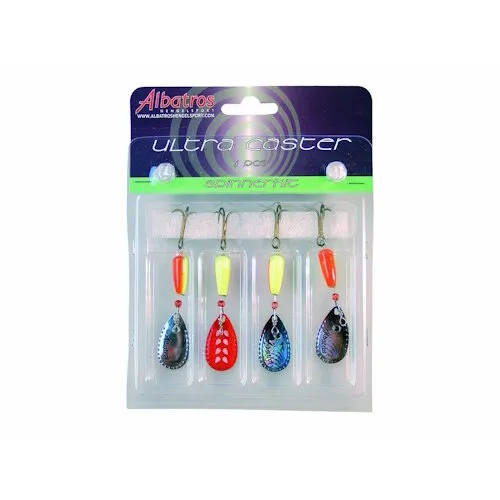 Albatros Spinkit - Albatros Ultra Caster 4-delige spinnerset voor roofvis