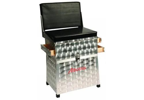 Albatros Aluminium Zitmand met 3 Zijladen + Rugleuning