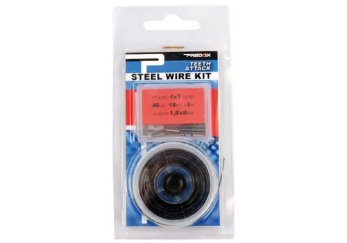 Predox Steel Wire Kit 20 lb - 1x7 gecoat staaldraad met sleeves