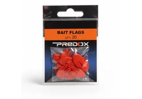 Predox Bait Flags - 20 stuks zacht rubberen vinnen voor aasbevestiging