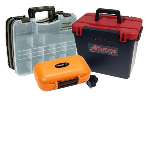 Viskoffers en tackleboxen