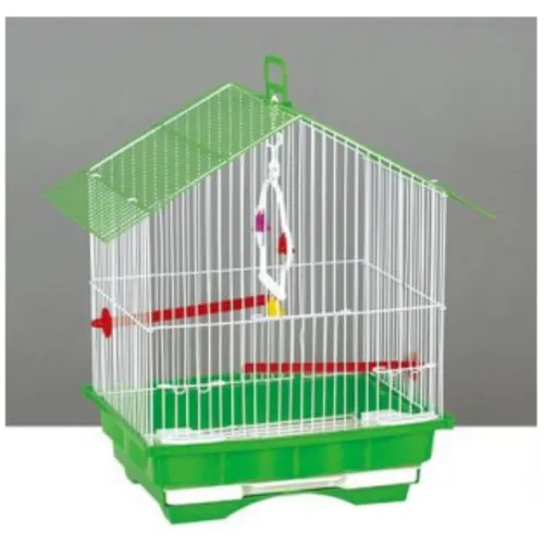 Junai.nl Vogelkooi Type 5B101 - wit met groen Junai.nl Vogelkooi Type 5B101 - wit met groen