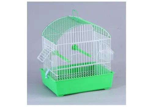 Junai.nl Vogelkooi Type E11 - wit met groen Junai.nl Vogelkooi Type E11 - wit met groen